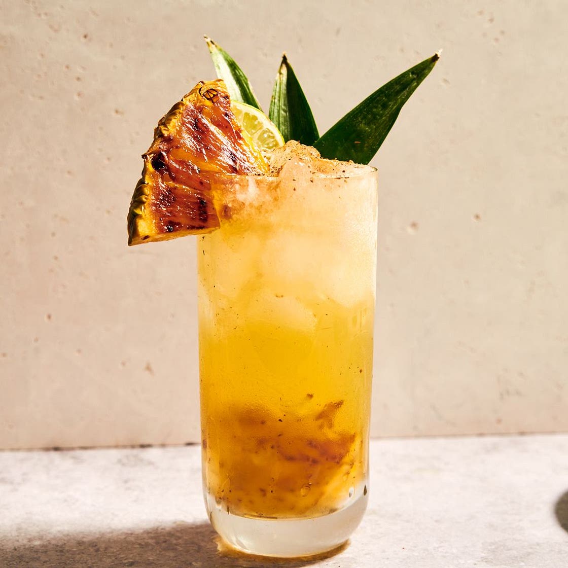 Grilled Pineapple Chartreuse Swizzle