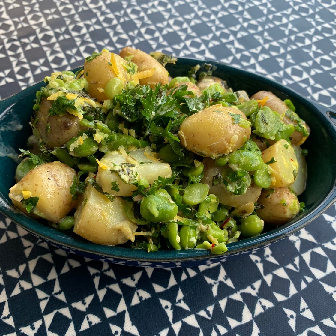 Bean, Saffron and New Potato Salad