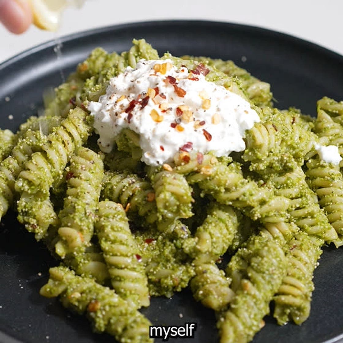 cilantro pesto pasta