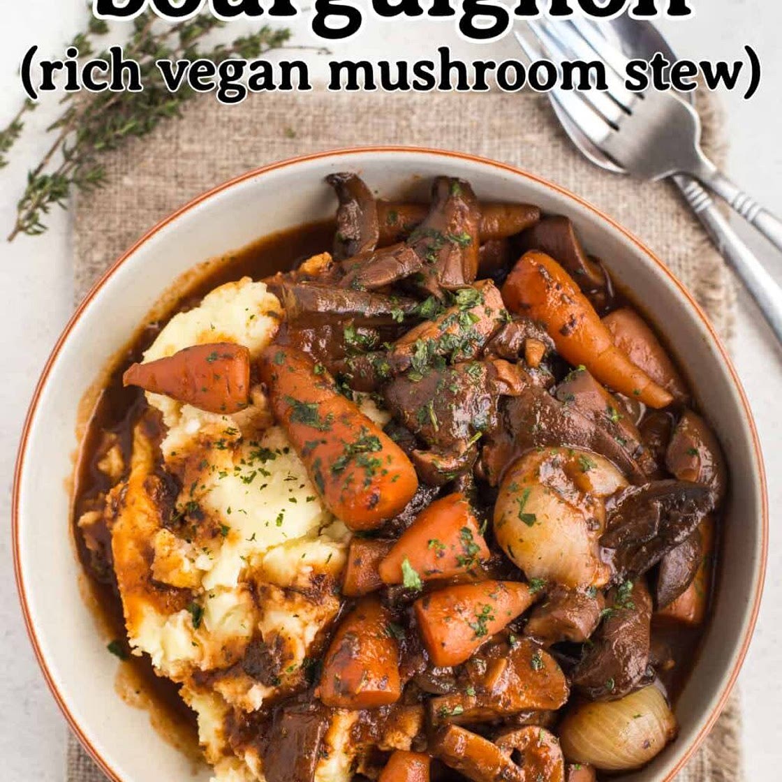 Mushroom Bourguignon