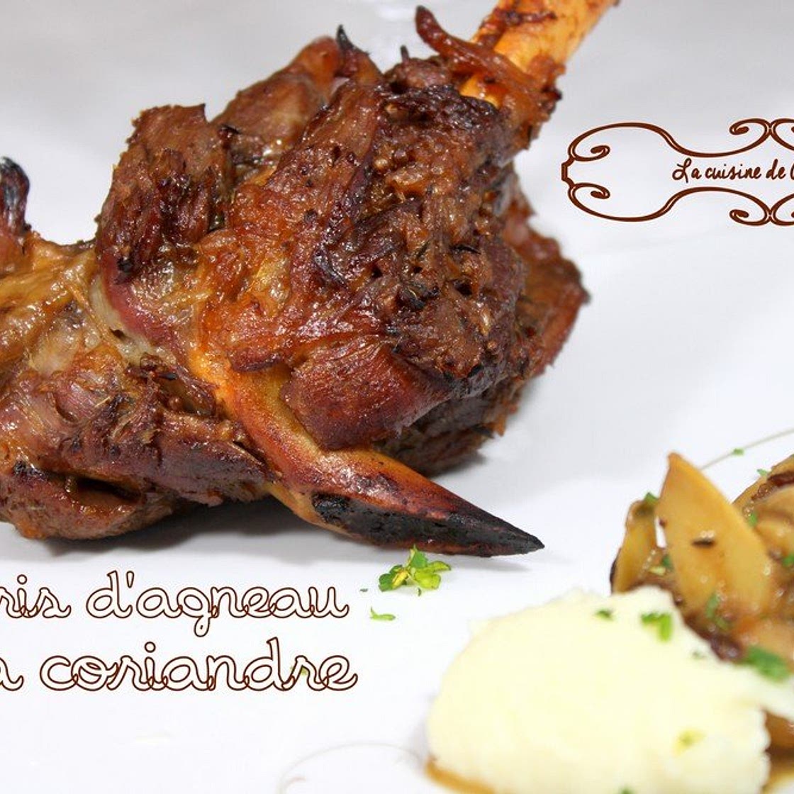 Souris d'agneau confite à la coriandre