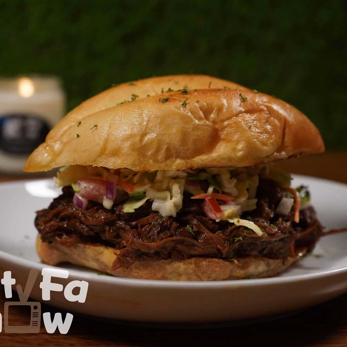 Homemade Pulled Beef BBQ Sandwich