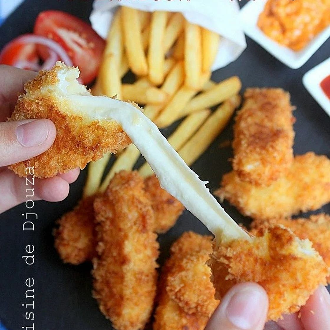 Mozzarella stick ( Bâtonnets de Mozzarella panés )