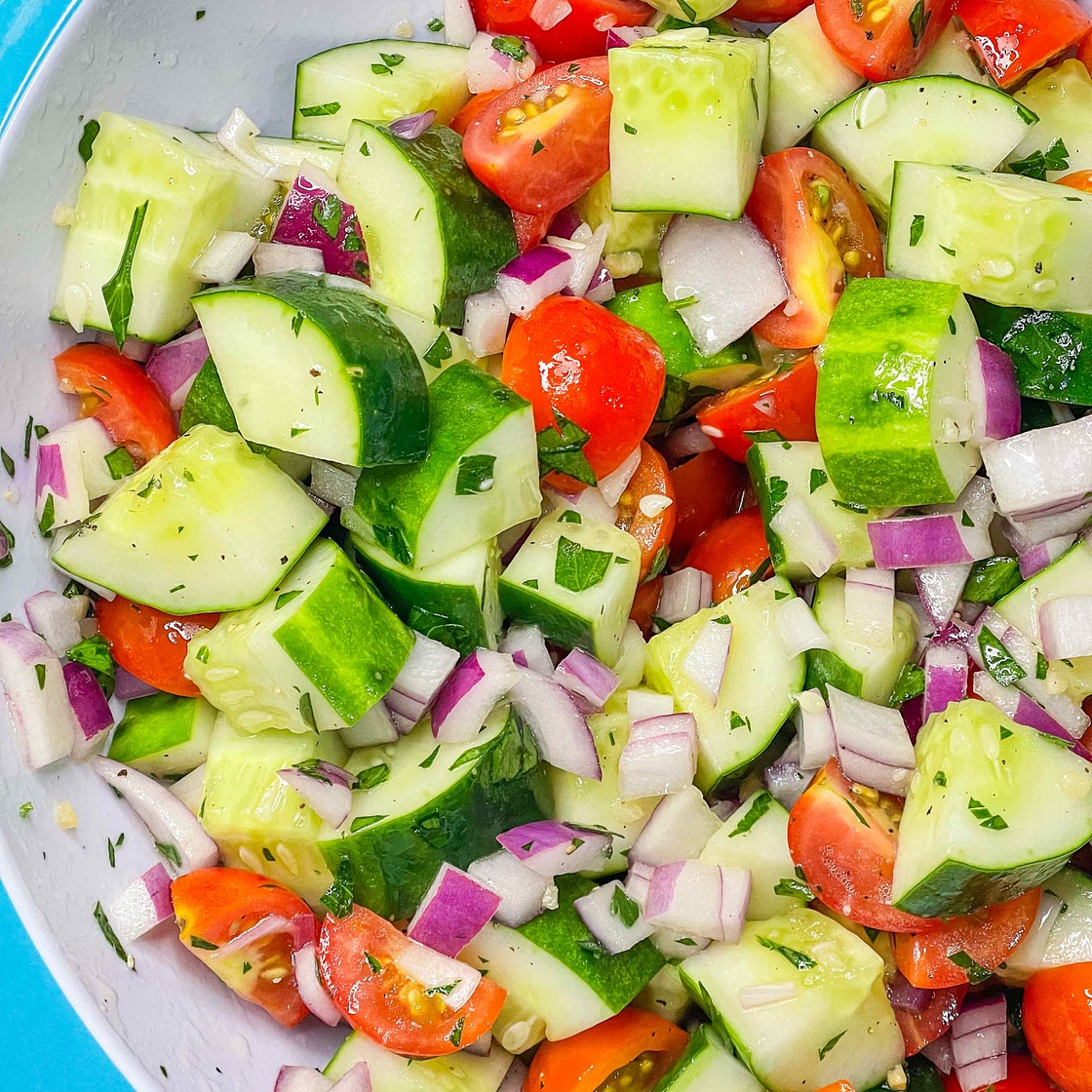 Cucumber tomatoes salad