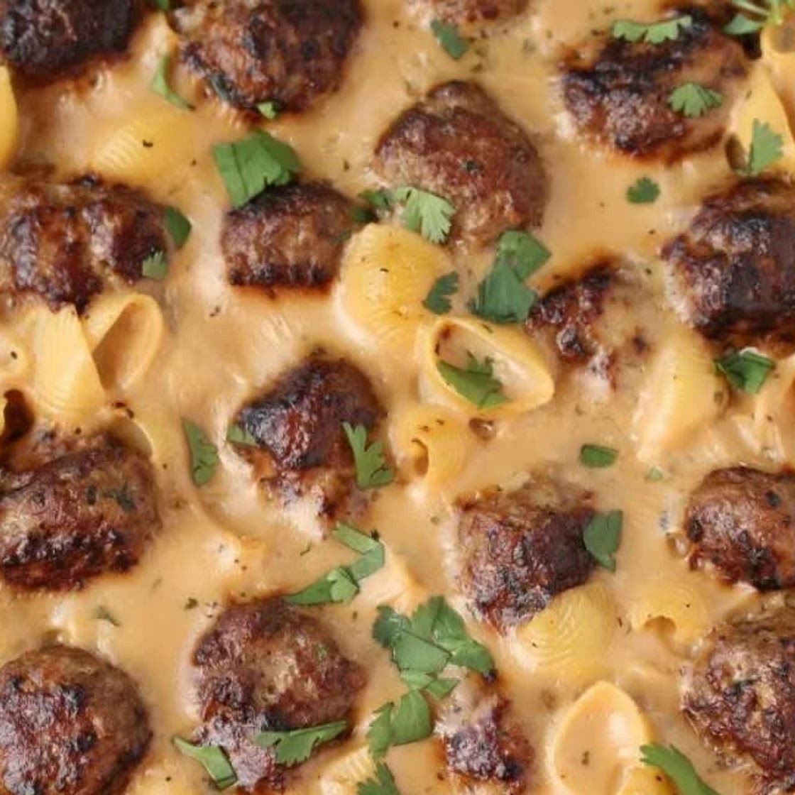 Swedish Meatball Pasta Bake
