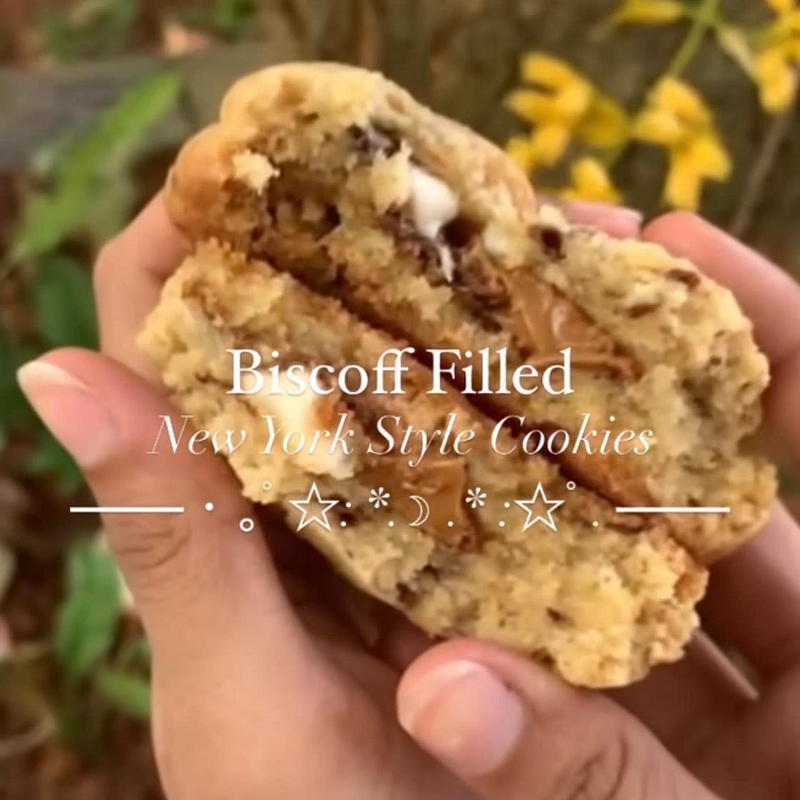 Biscoff Filled New York Style Cookies