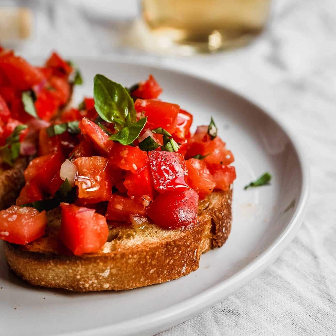 Balsamic cherry tomatoes on toast
