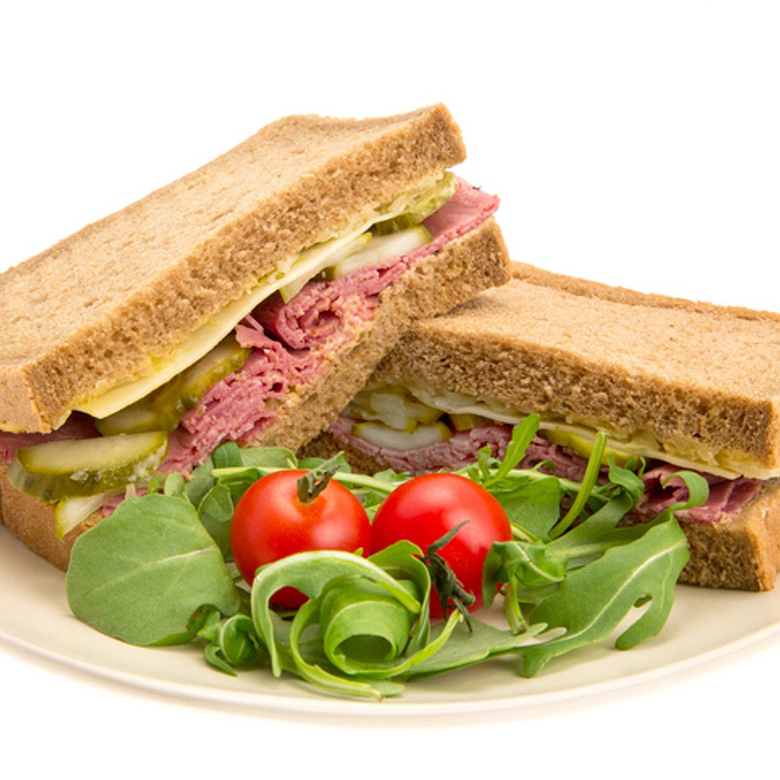 Sándwich de jamón con mozzarella de búfala