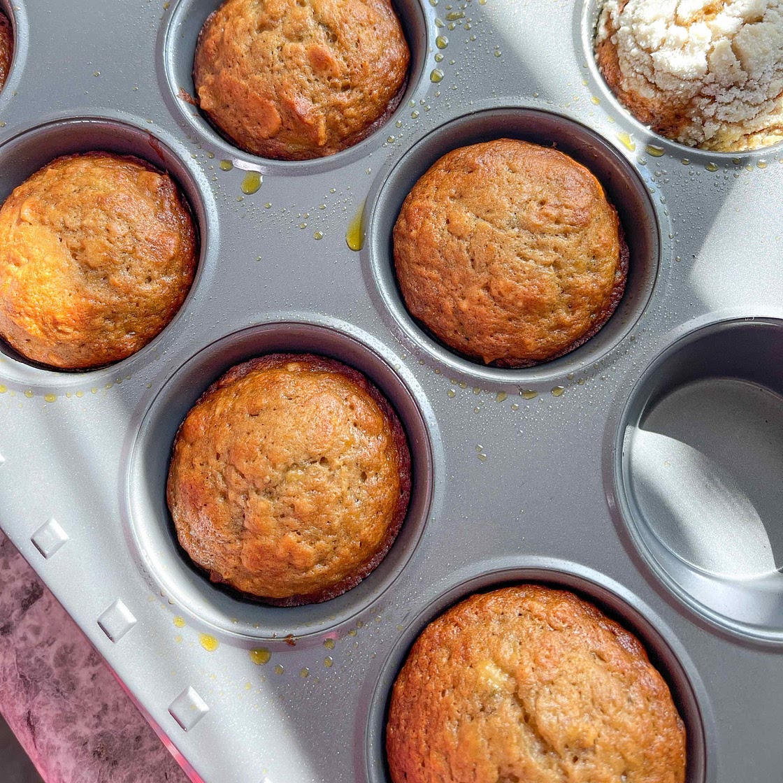Raisin Bran banana muffins