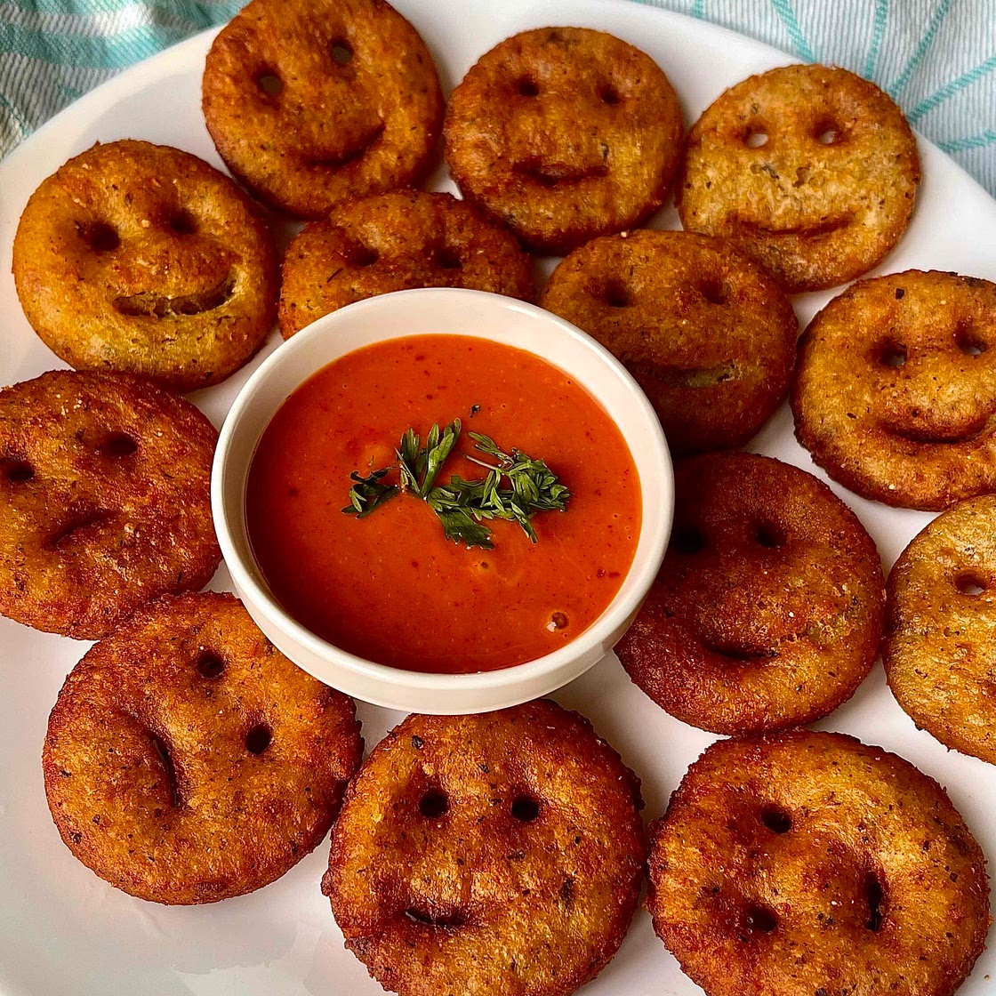 Crunchy Cheese N’ Herb Potato Smileys