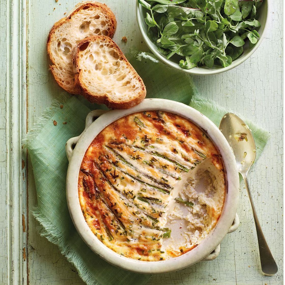 CRAB AND ASPARAGUS CLAFOUTIS