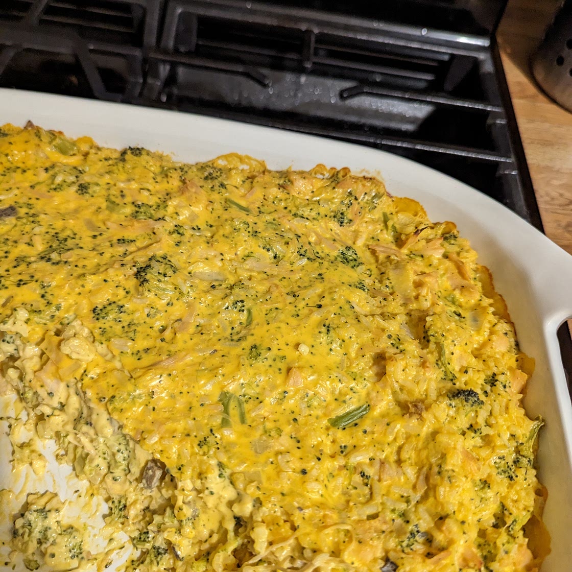 Chicken Broccoli Rice hot dish