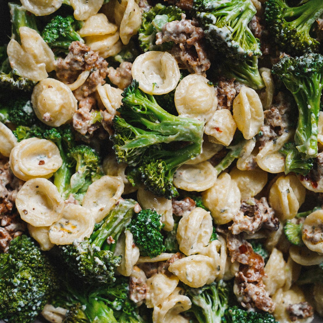 Easy Sausage & Broccoli Boursin Pasta