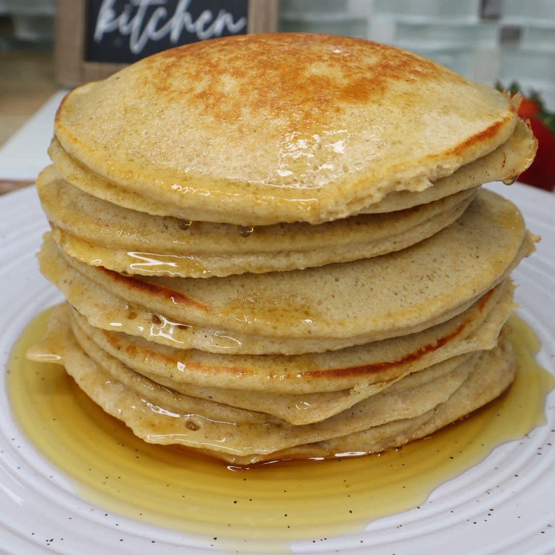 Blender Banana Oat Pancakes