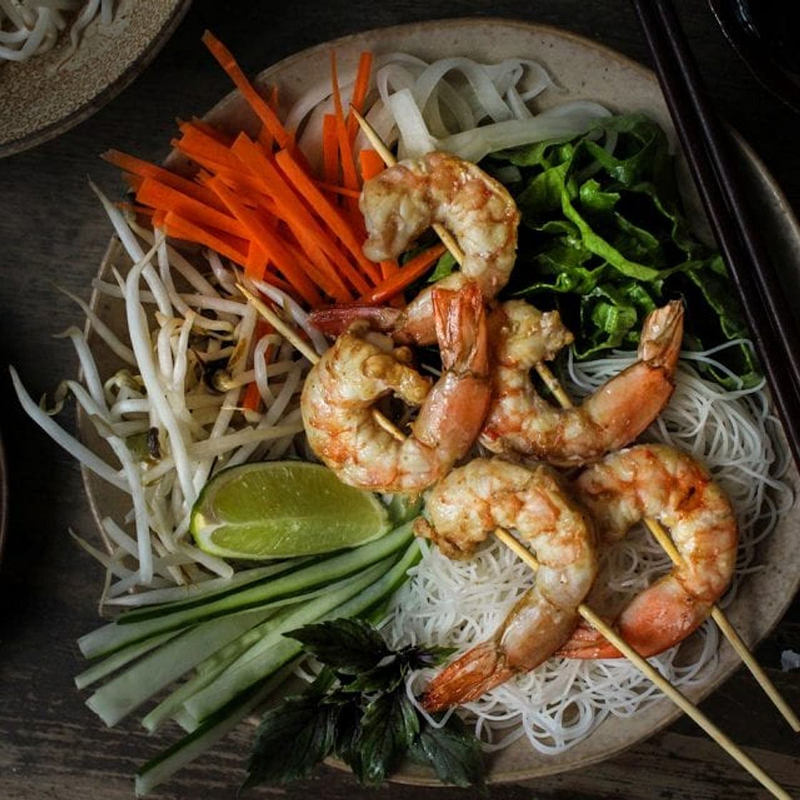 Grilled Shrimp Vermicelli Noodle Bowl