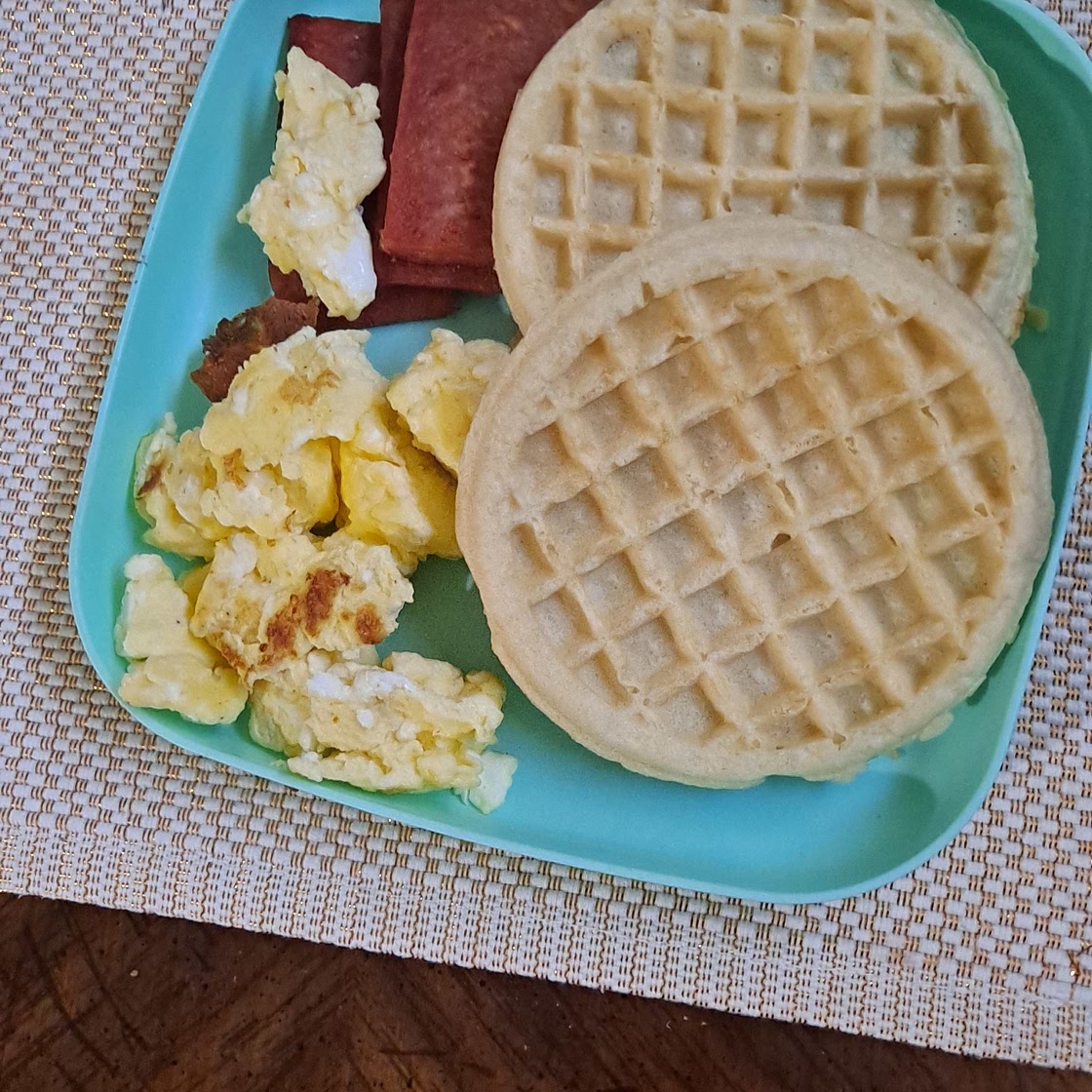 Spam, eggs, and waffles.