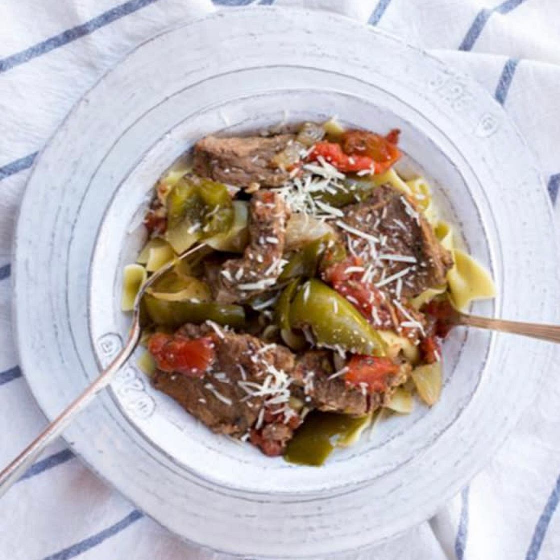Tuscan Steak and Green Bell Pepper