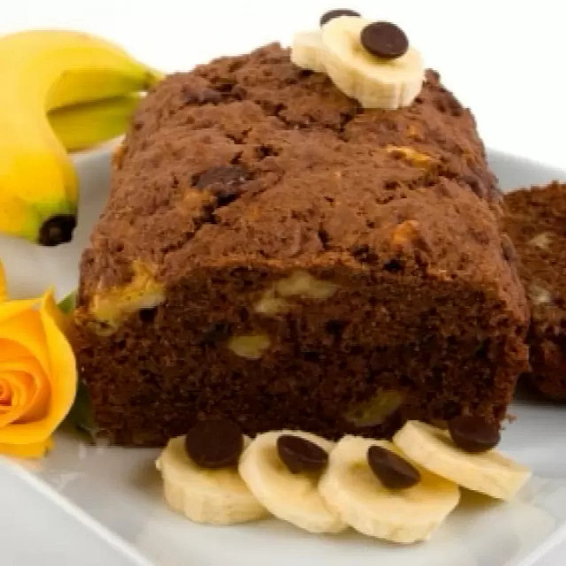 Panque de Chocolate, Platano y Nuez