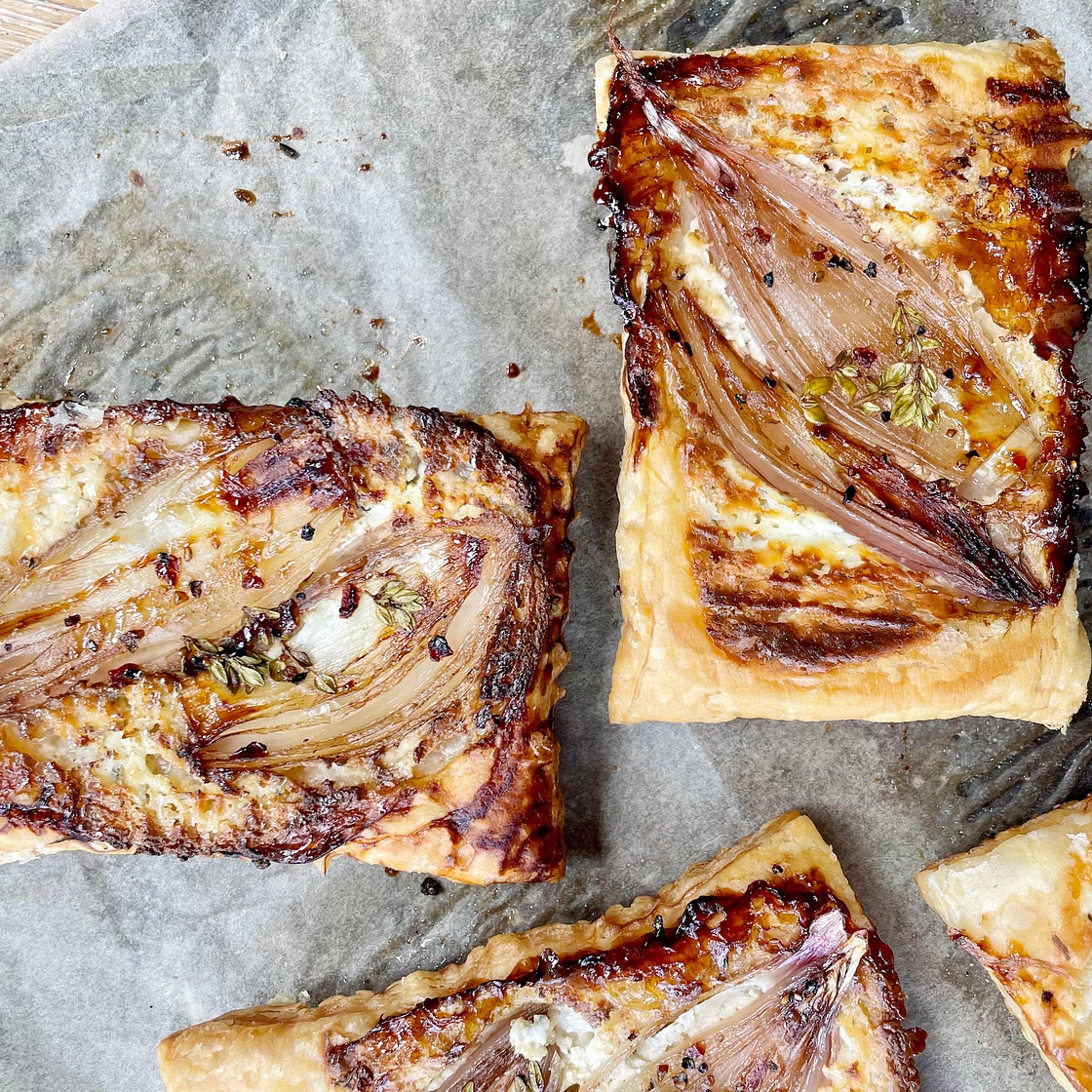 upside down puff pastry onion tart (the one that went viral!) - 