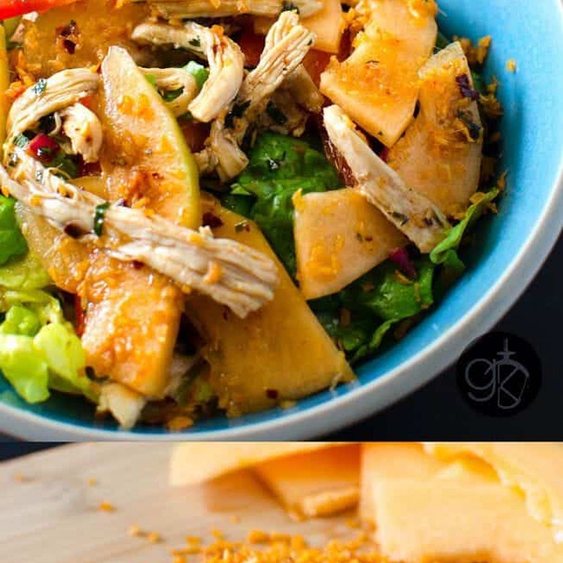 Chicken and Melon Salad with Coconut Sambol