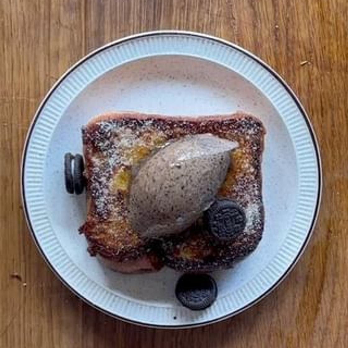 Oreo and coffee butter  French Toast