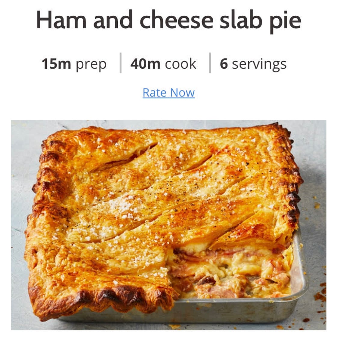 Ham and cheese pie