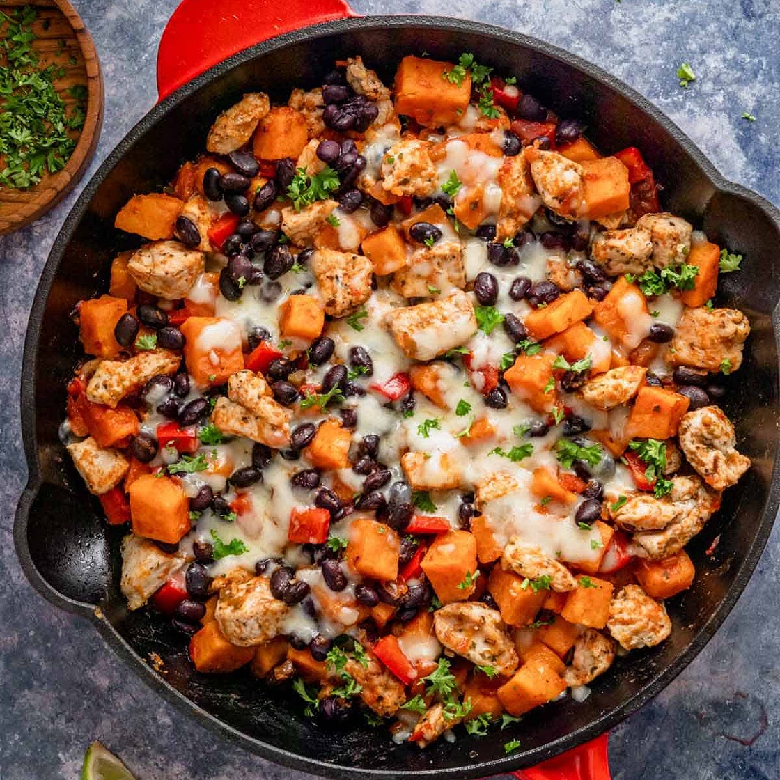 Mexican Chicken and Sweet Potato Skillet