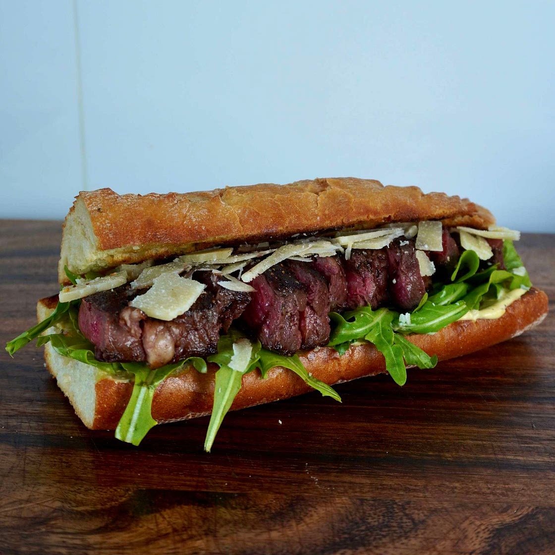 Red wine steak sandwich