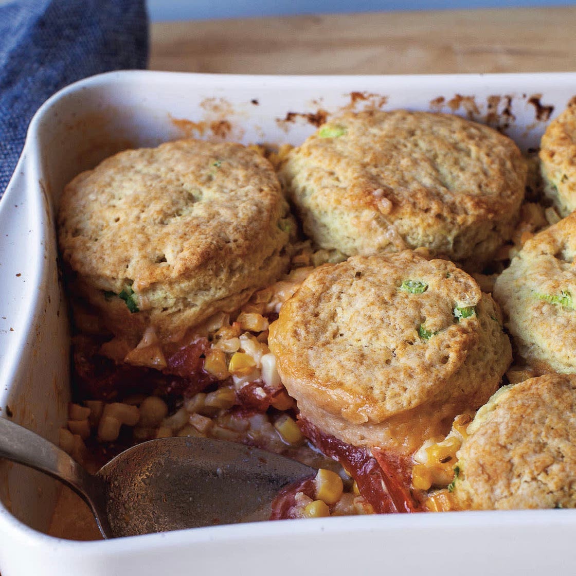 Tomato and Corn Cobbler