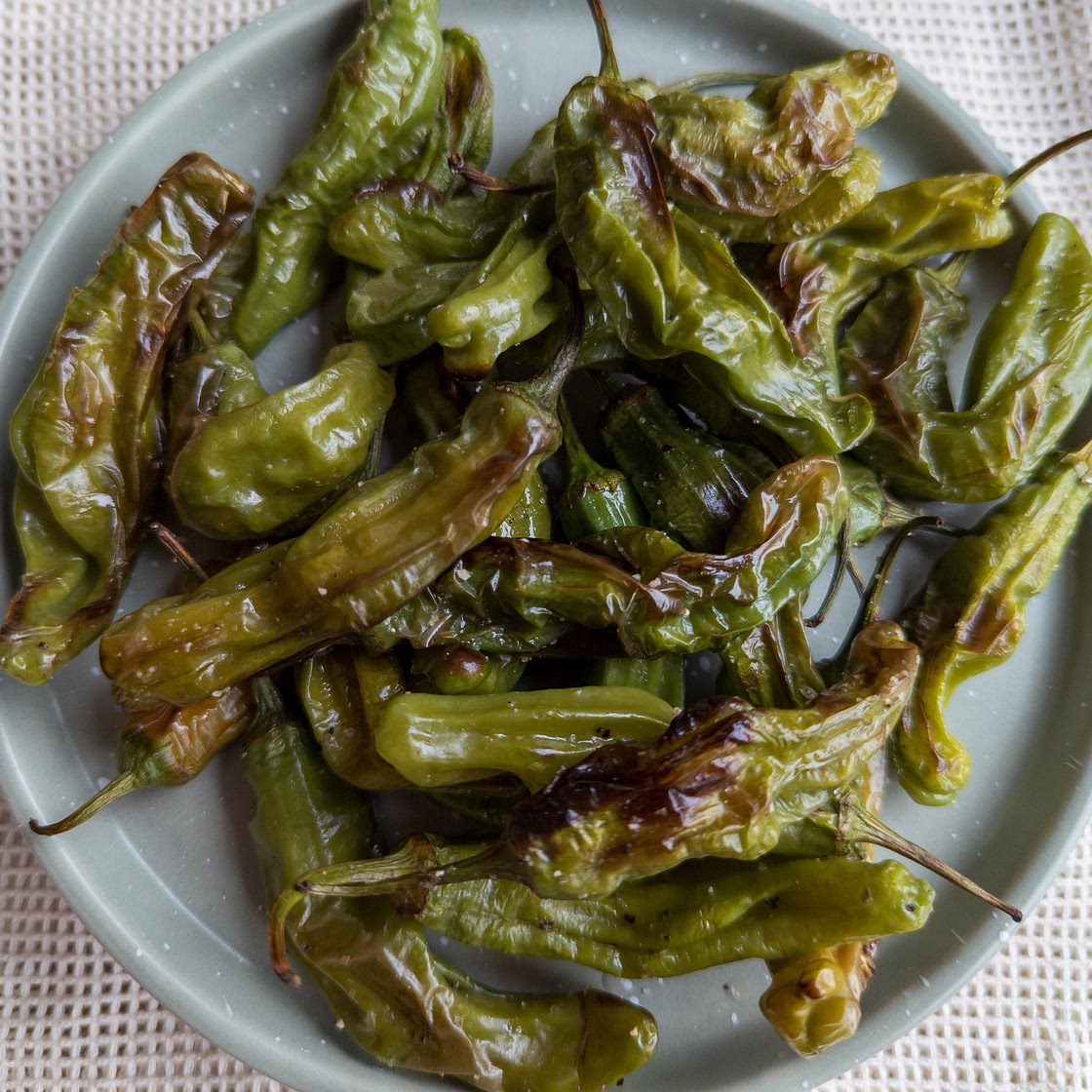 Blistered Shishito Peppers (No Oil)