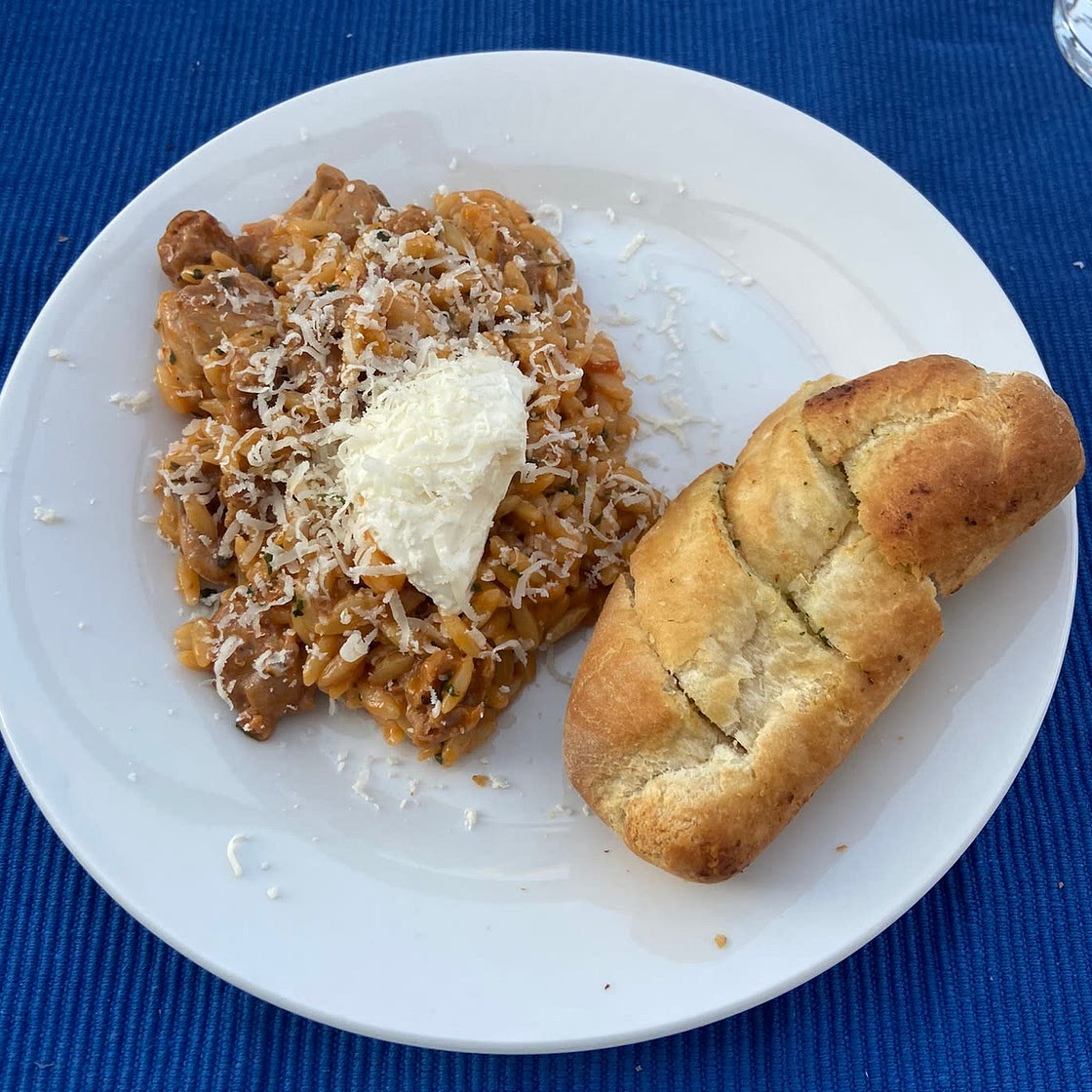 One-Pot Chicken and Sausage Orzo