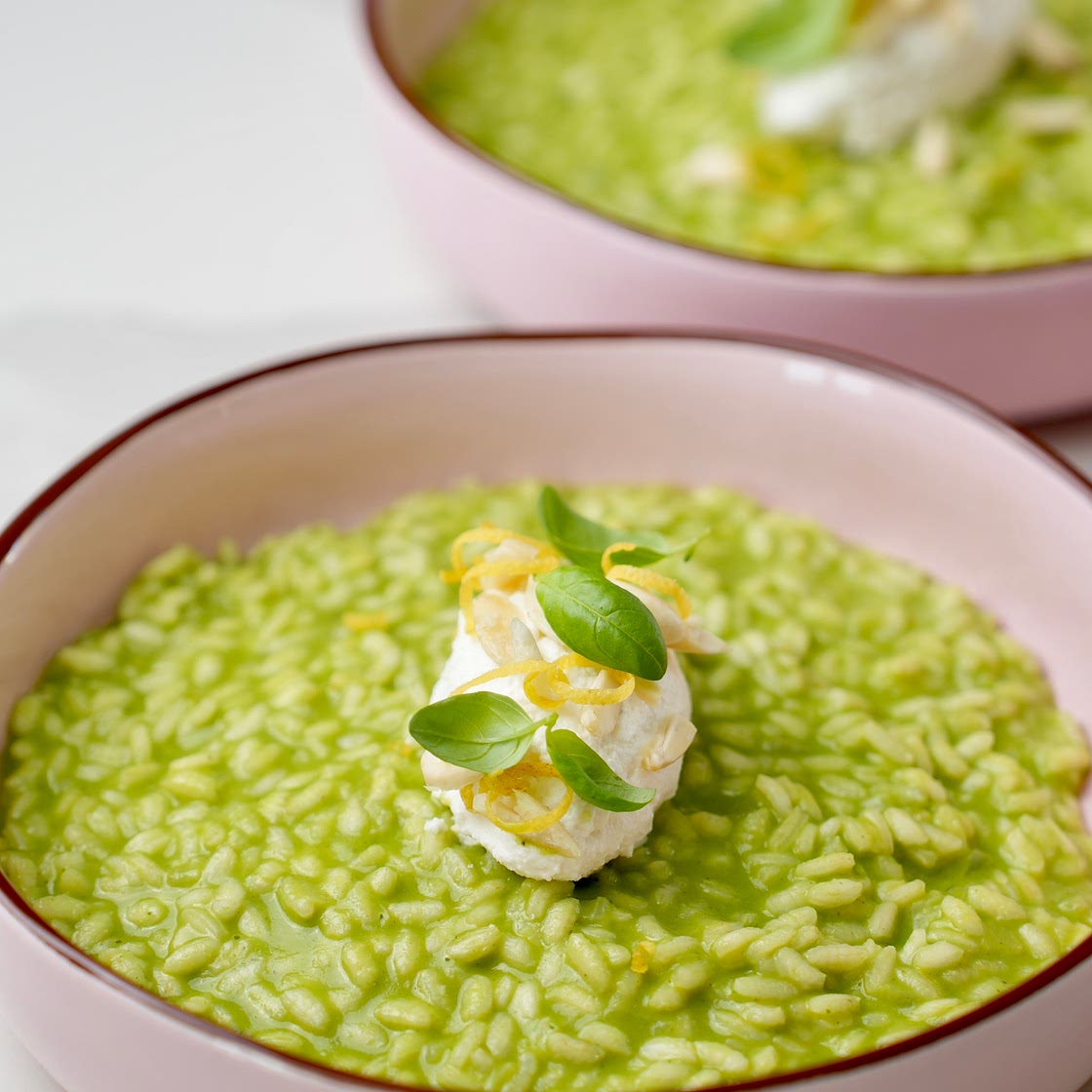 ITALIANO - Risotto al basilico con orata e ricotta