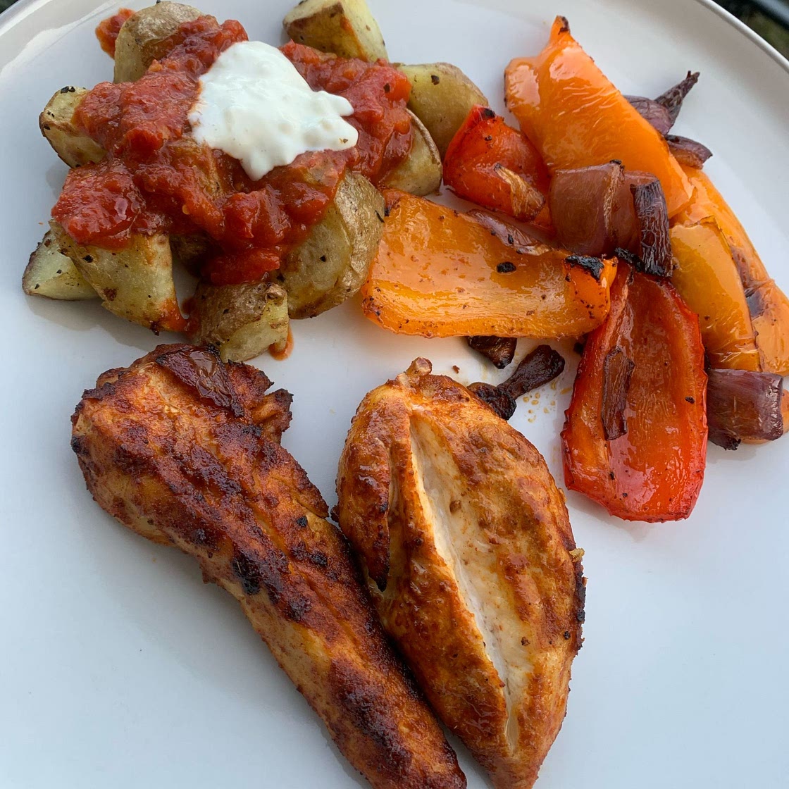 Smoky Spanish Chicken, Patatas Bravas & Aioli