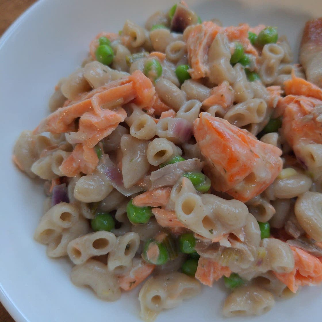 Spring Pasta with Salmon, Peas, and Dill