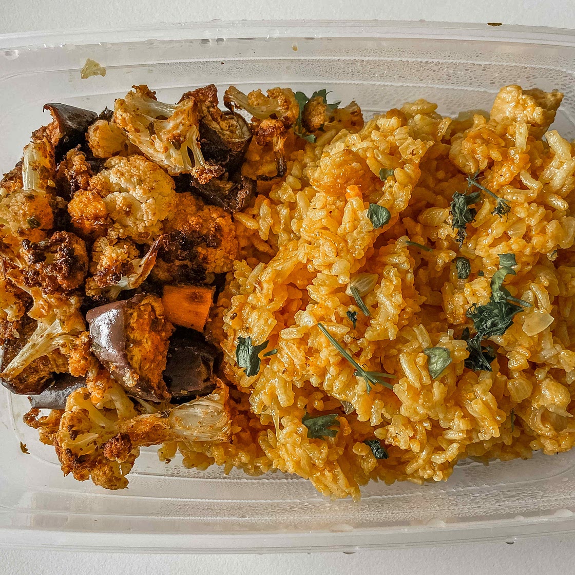 Chicken Rice and Baked Cauliflower