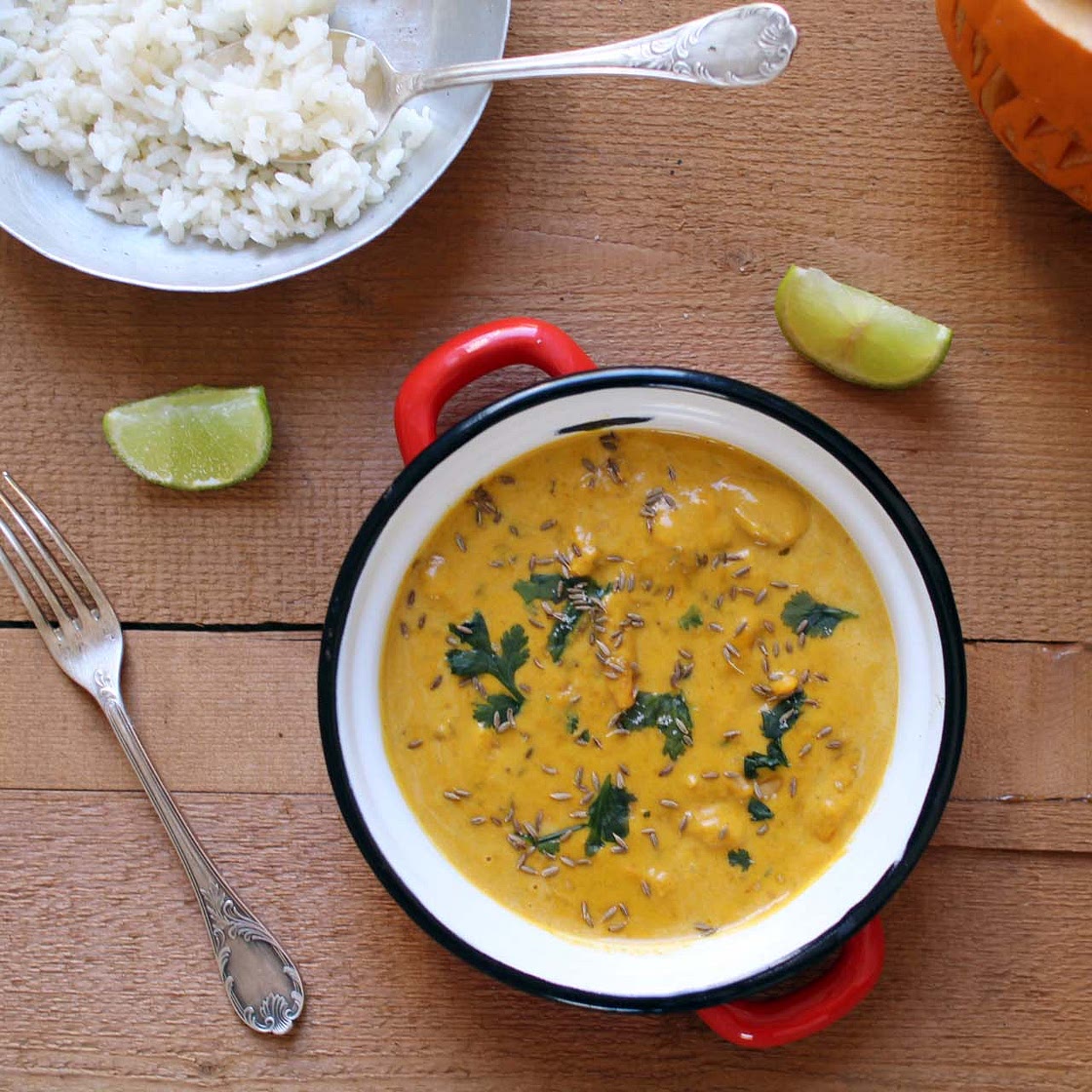 Curry de potiron au lait de coco