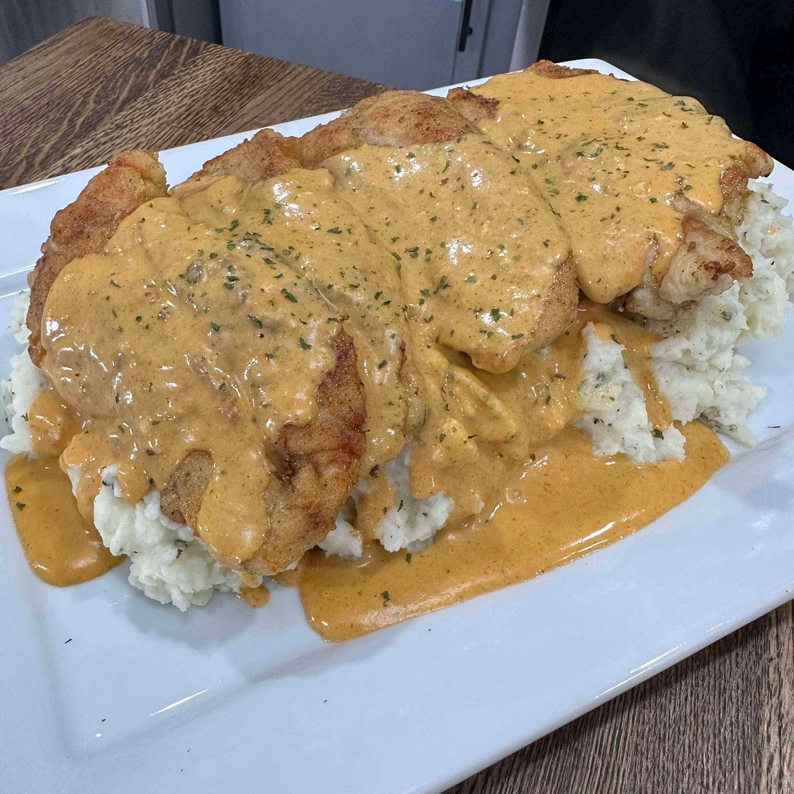 Creamy Pan Fried Chicken