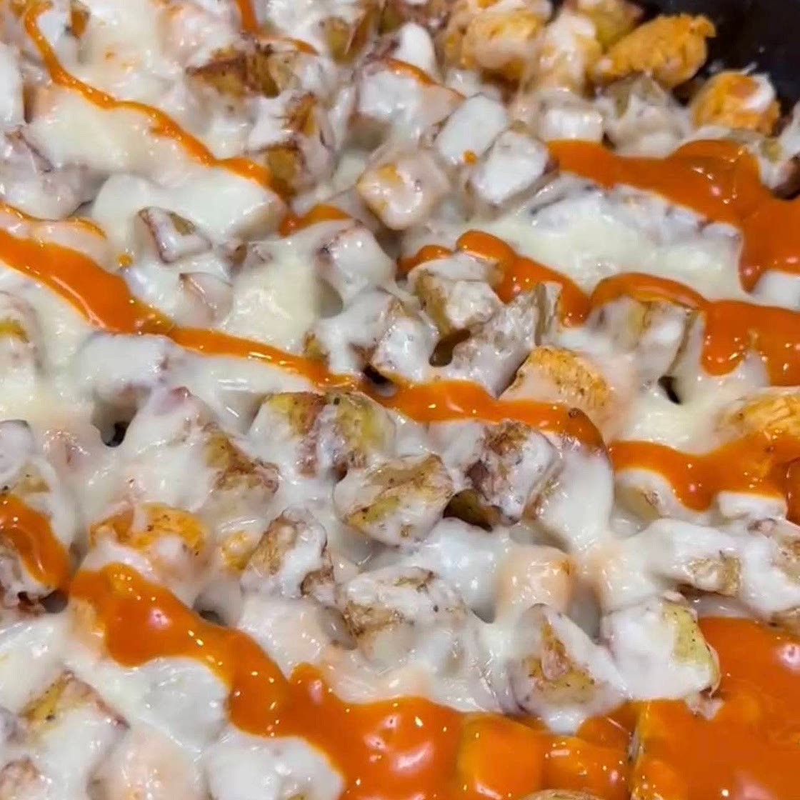 Cheesy Buffalo Chicken & Potato Skillet 