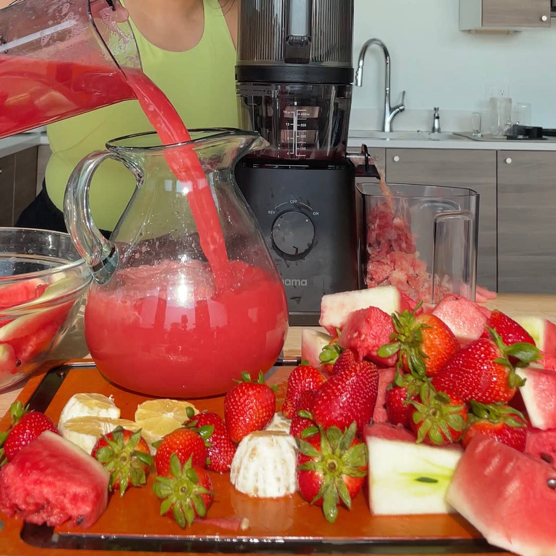 Simple natural Watermelon Strawberry Lemonade 
