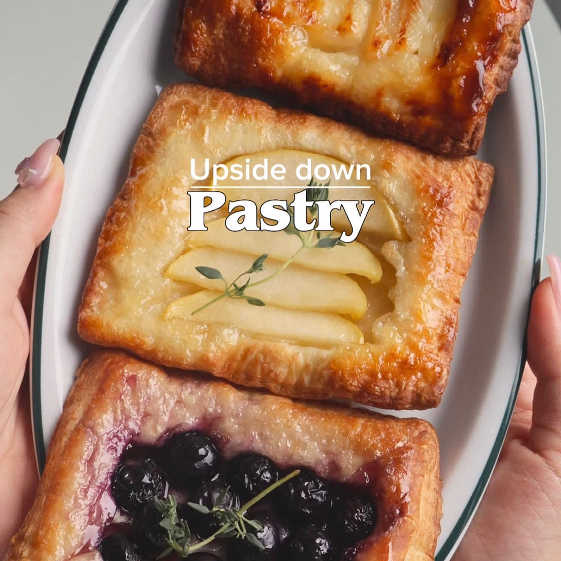 Upside-down pastry puffs