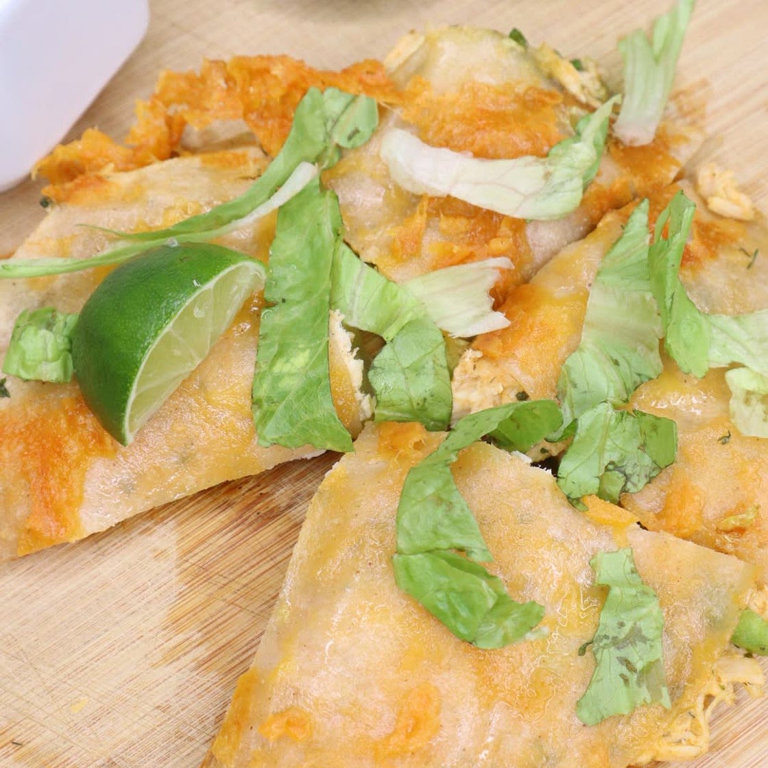 High Protein Buffalo Chicken Quesadillas W Jalapeño Ranch
