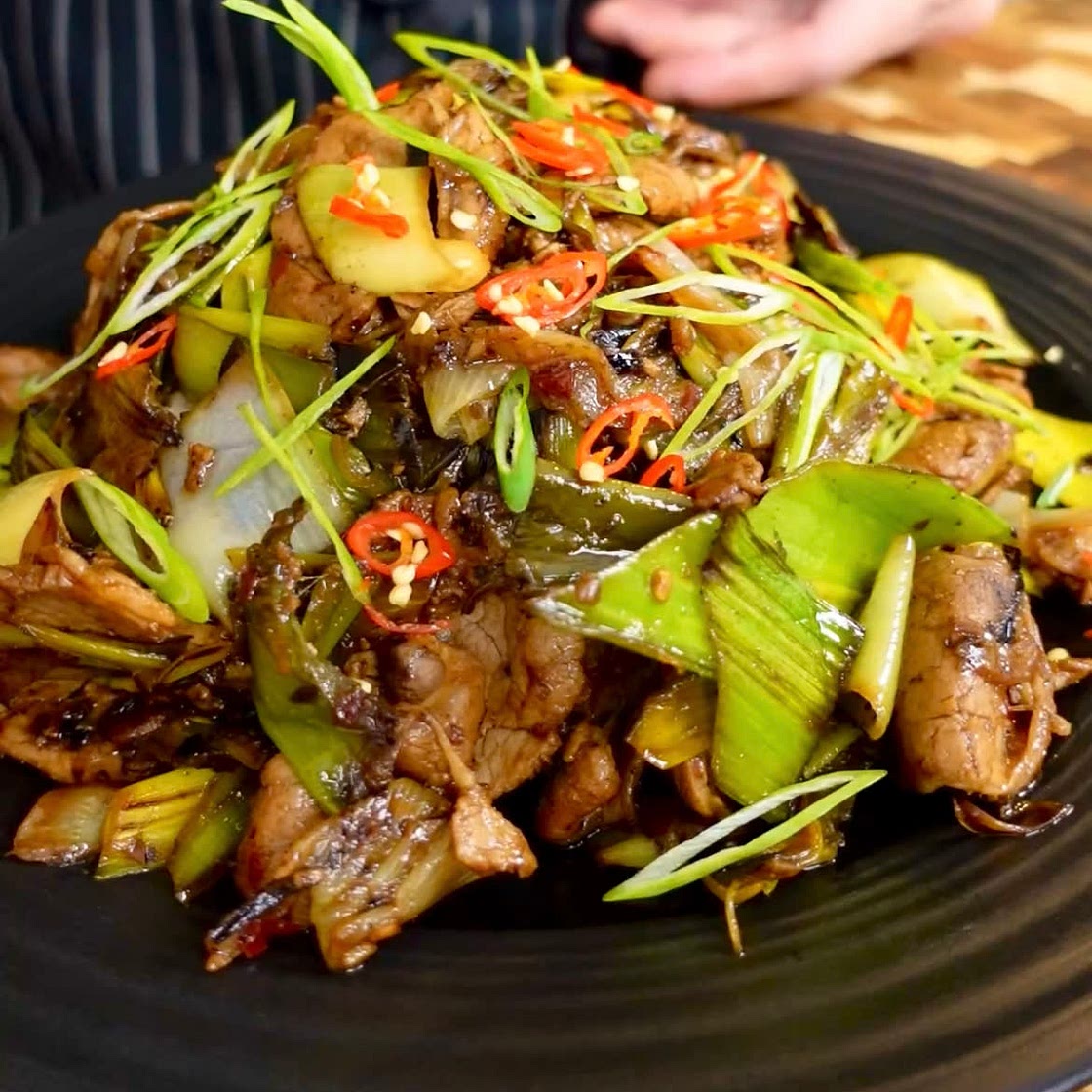 15-minute Leek and Pork Stir Fry