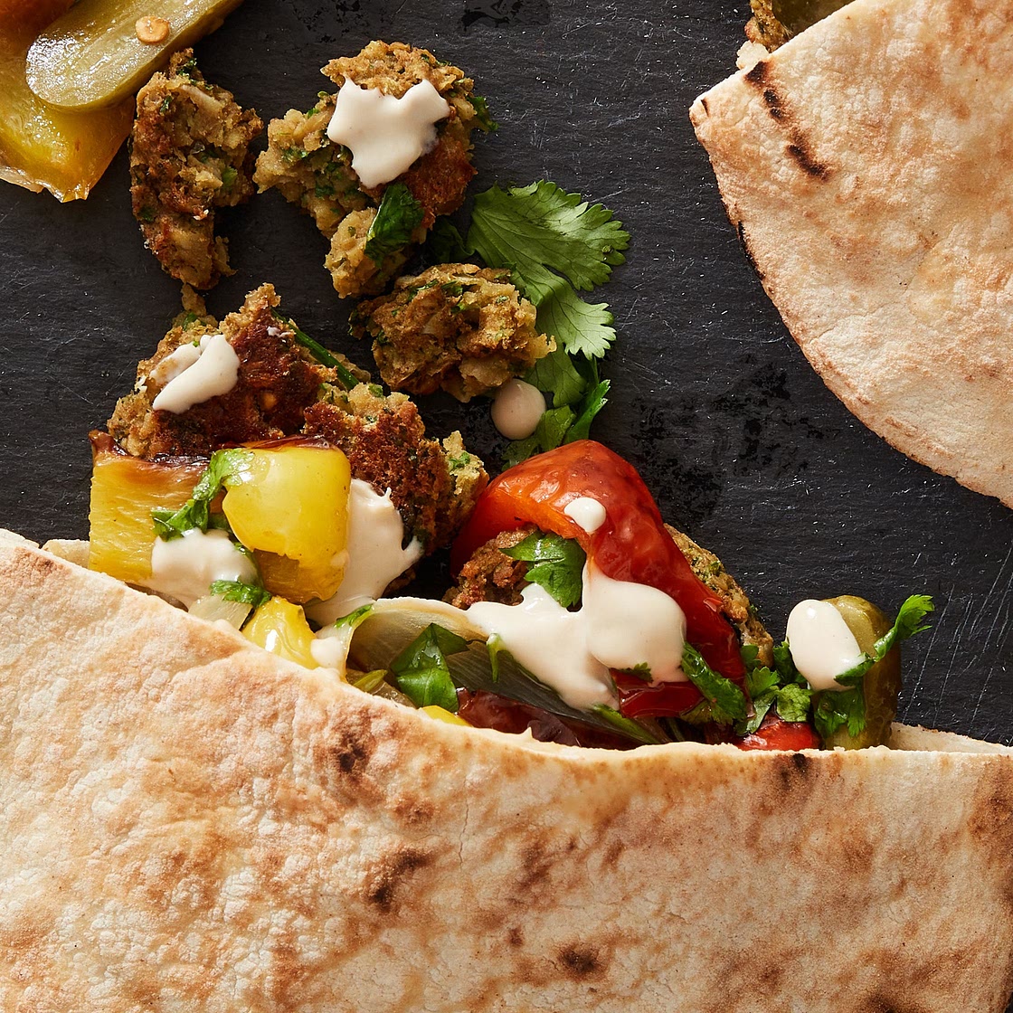 Baked Falafel Sandwiches