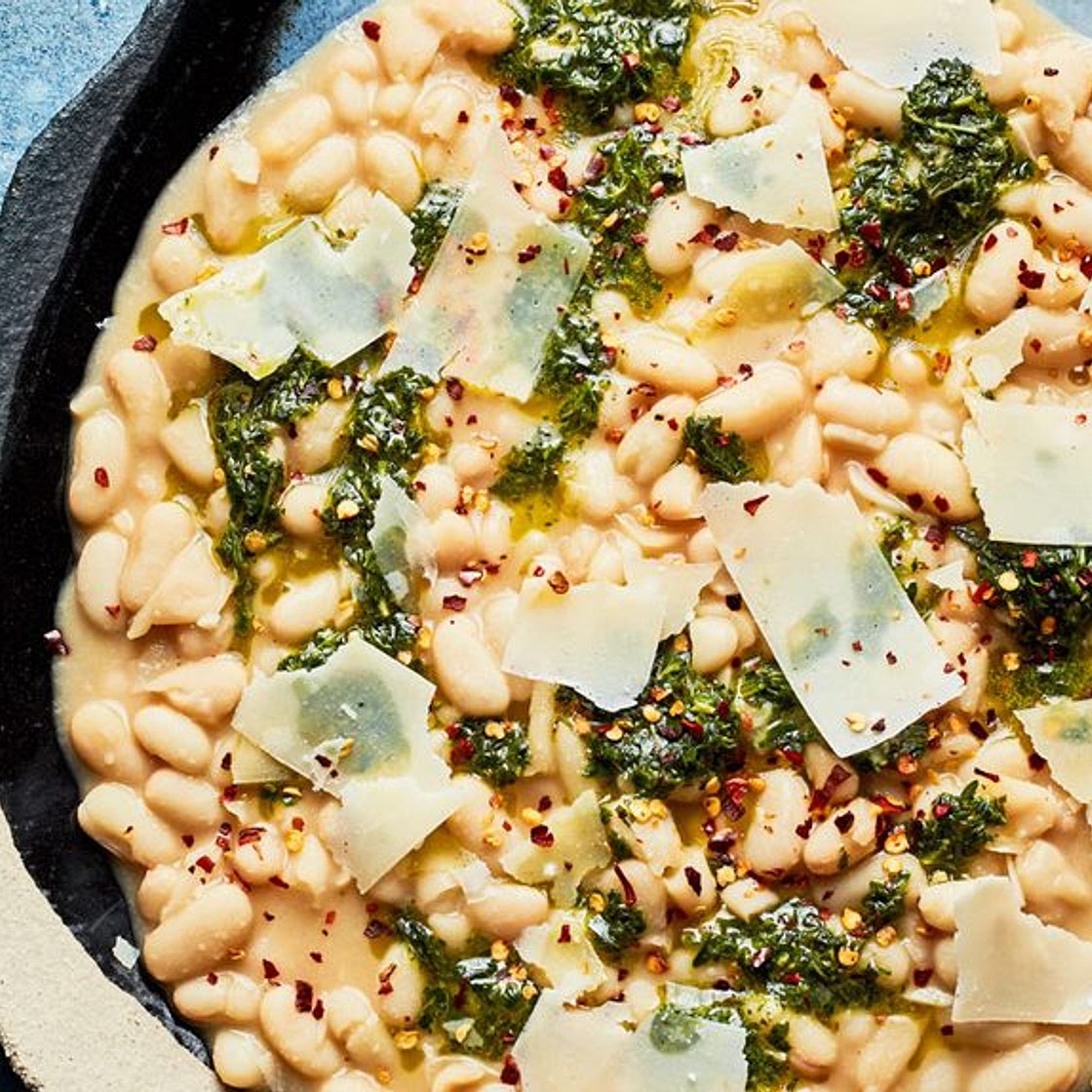 Braised cannellini beans
