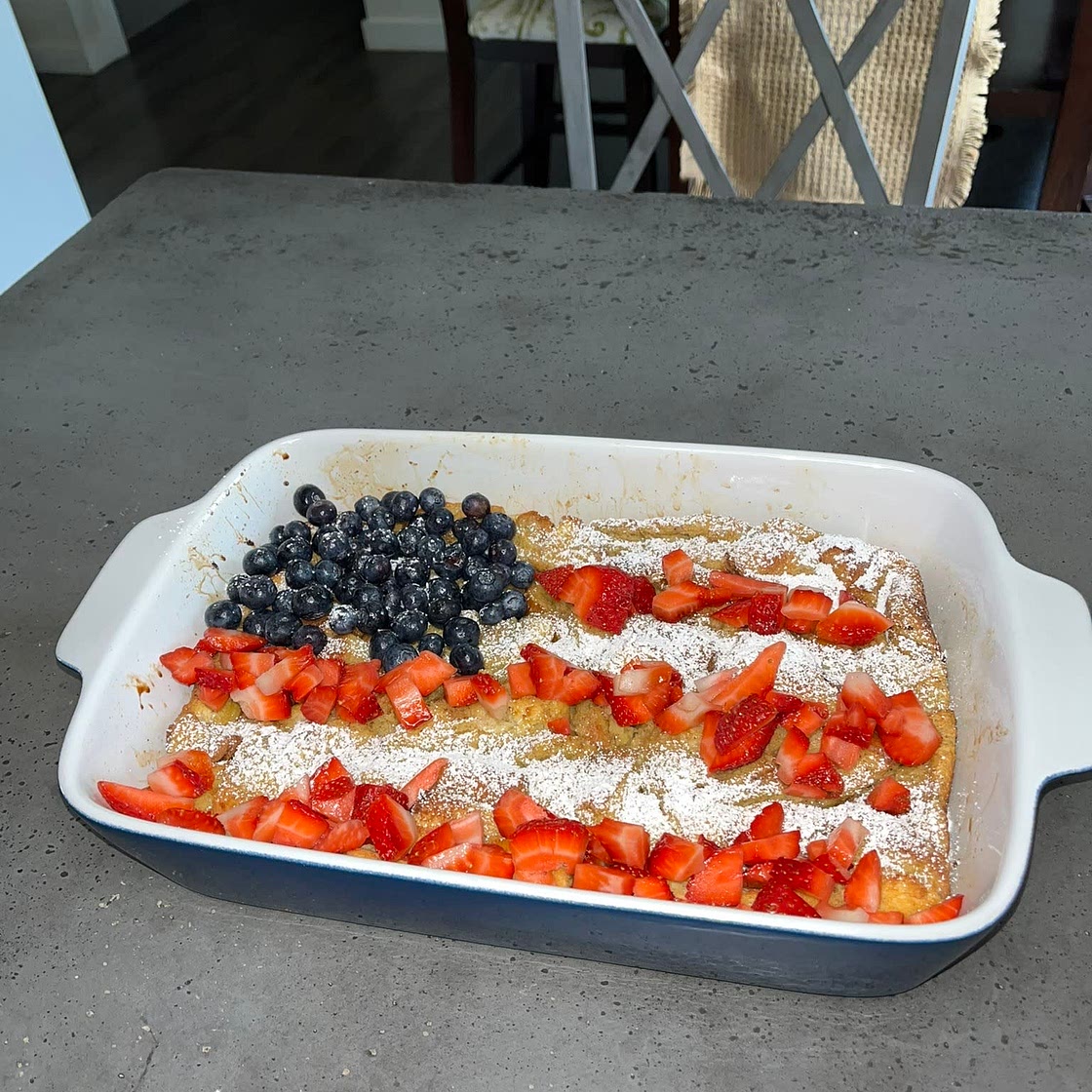 American Flag French Toast Bake
