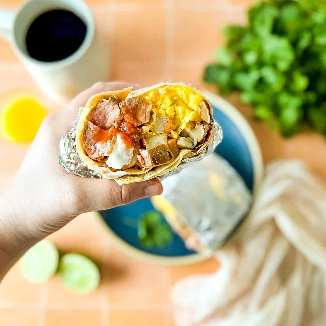 Carne Asada Breakfast Burrito