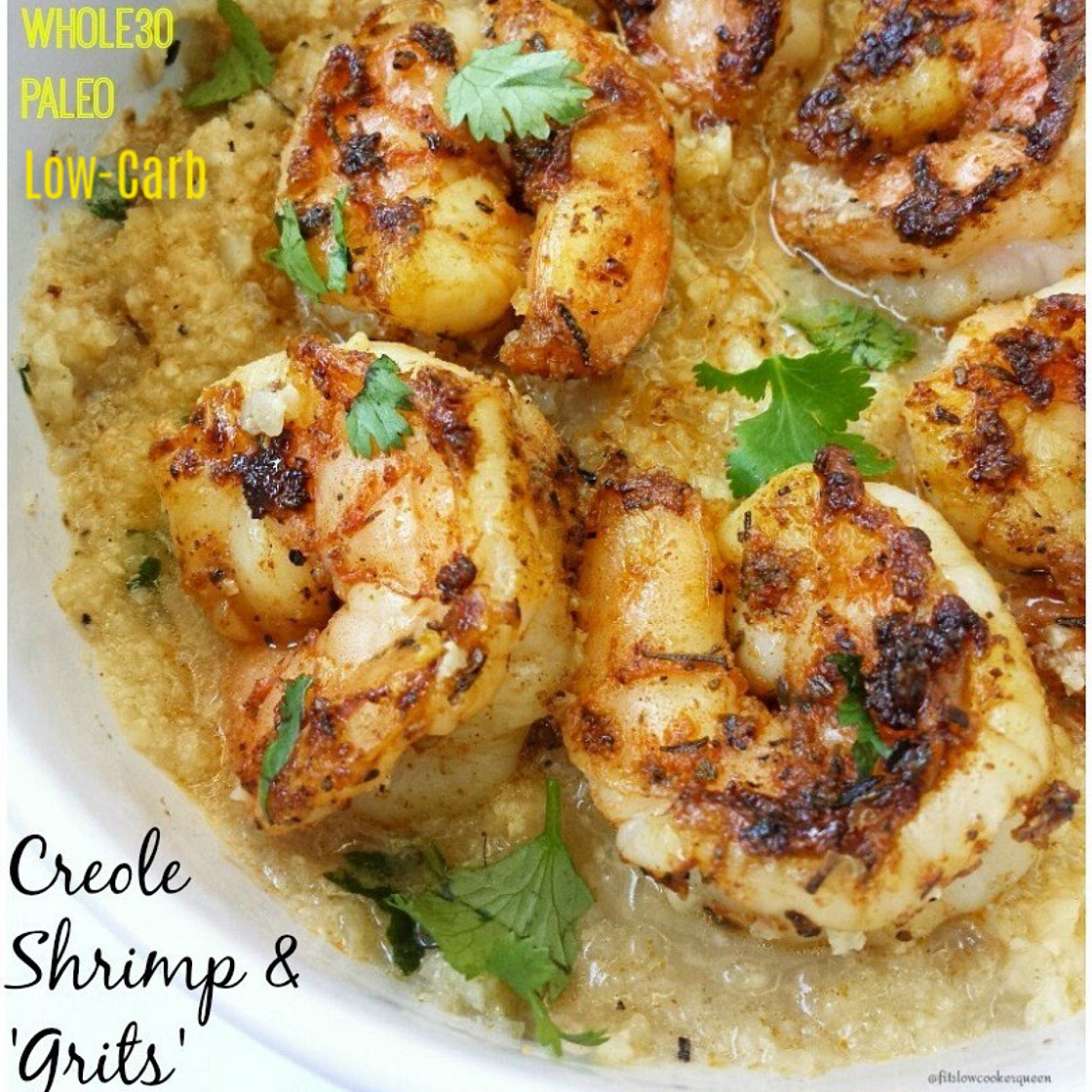 Creole Shrimp and 'Grits' (Low-Carb, Paleo, Whole30)