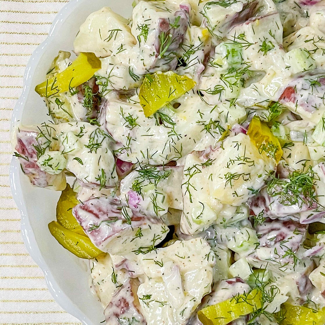 Dill pickle potato salad