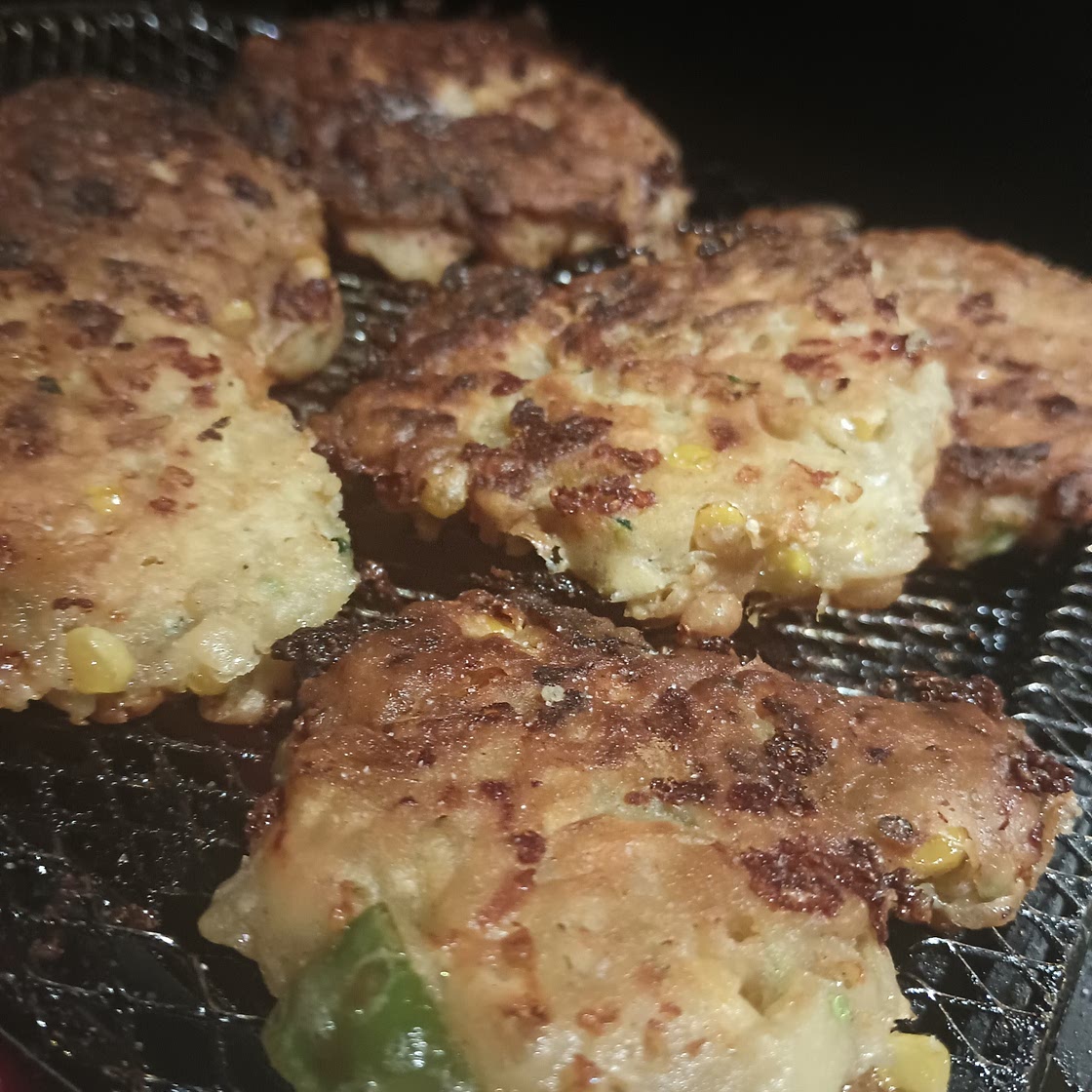 Corn and zucchini fritters