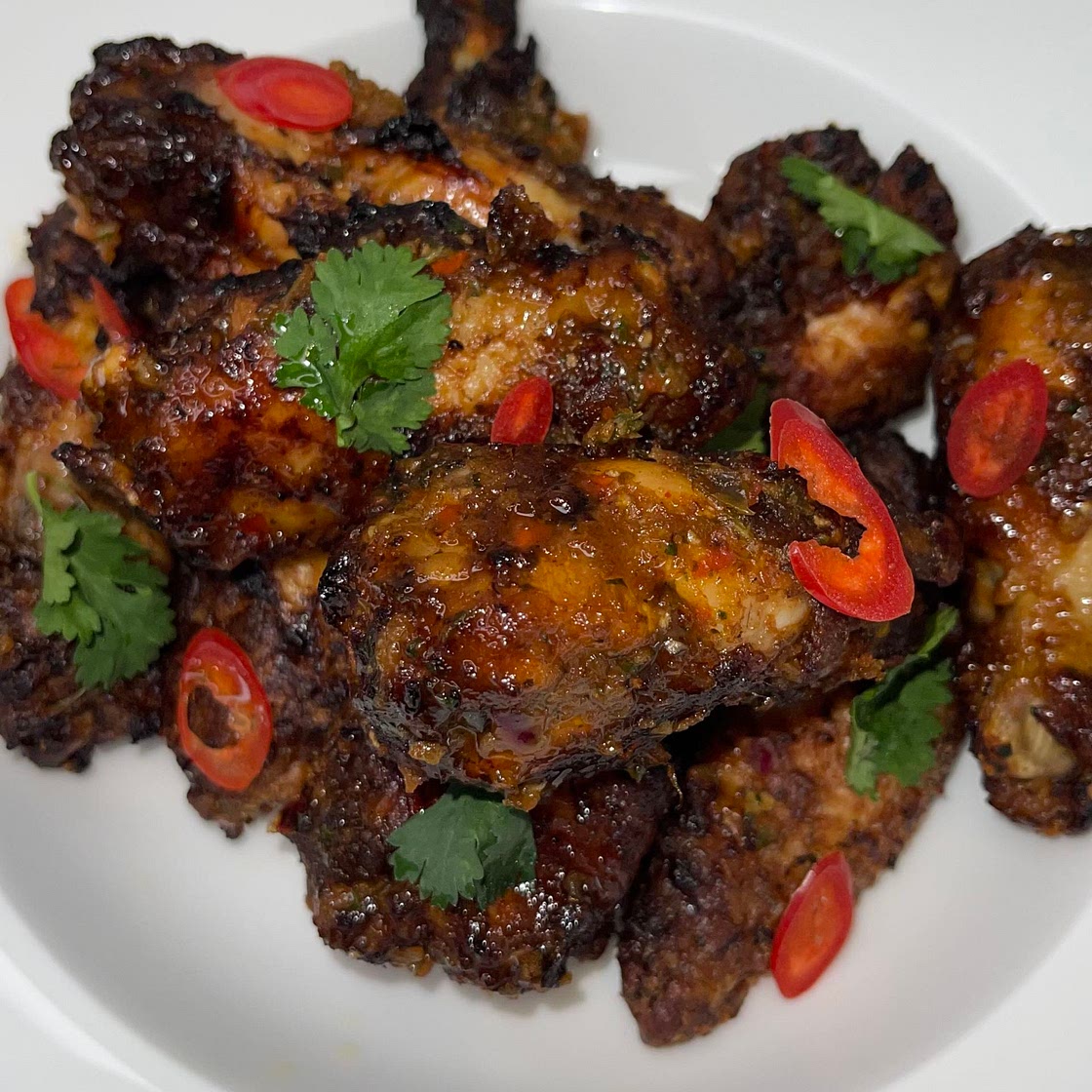 Air Fried Piri Piri Hot Hot Wings